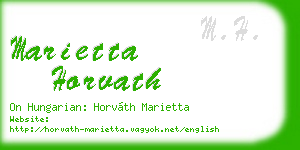 marietta horvath business card